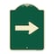 Signmission Designer Series Sign Arrow Green, Green & Tan Heavy-Gauge Aluminum Sign, 24" x 18", G-1824-24337 A-DES-G-1824-24337 - alternate 1